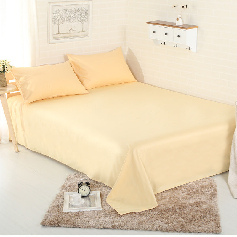 HKM-967507 Plain 100% Cotton Bed Sheet – Soft and Breathable Fabric for Ultimate Comfort