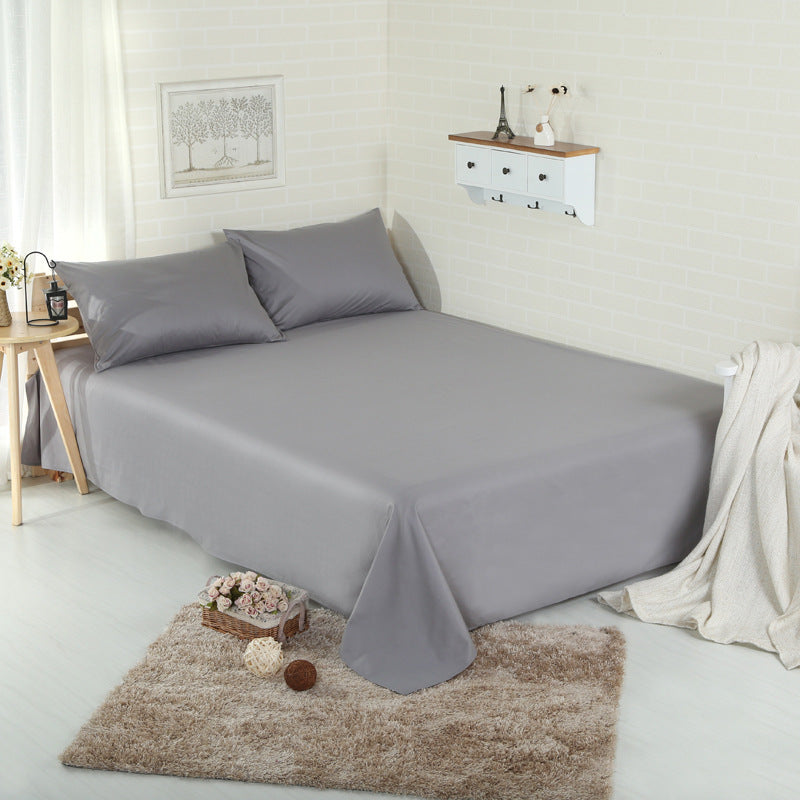 HKM-967507 Plain 100% Cotton Bed Sheet – Soft and Breathable Fabric for Ultimate Comfort
