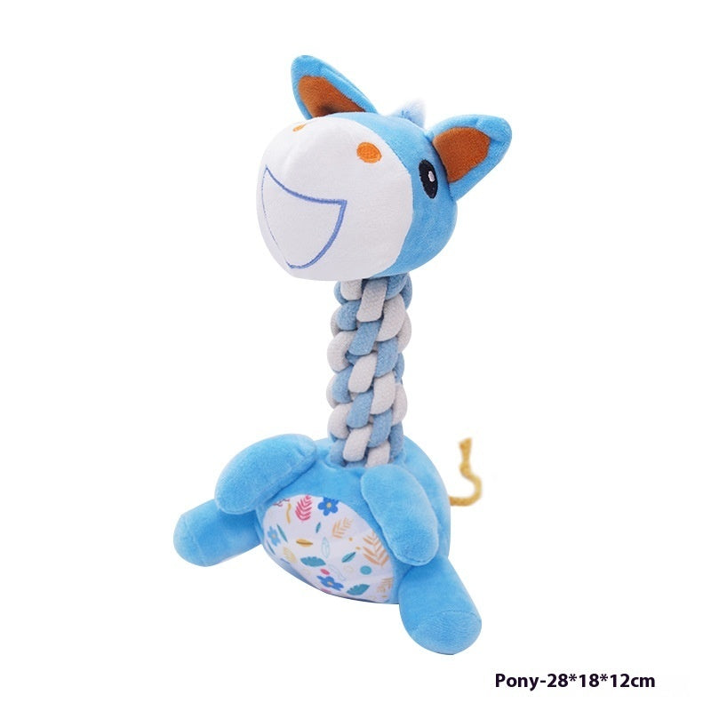 HKM-967635 Dog Anti-stuffy Bite-resistant Bends And Hitches Plush Toy