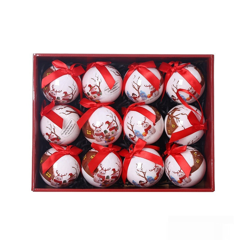 HKM-967635 Exquisite Modern Art Christmas Tree Ornaments - 8cm Foam Balls (Various Styles)