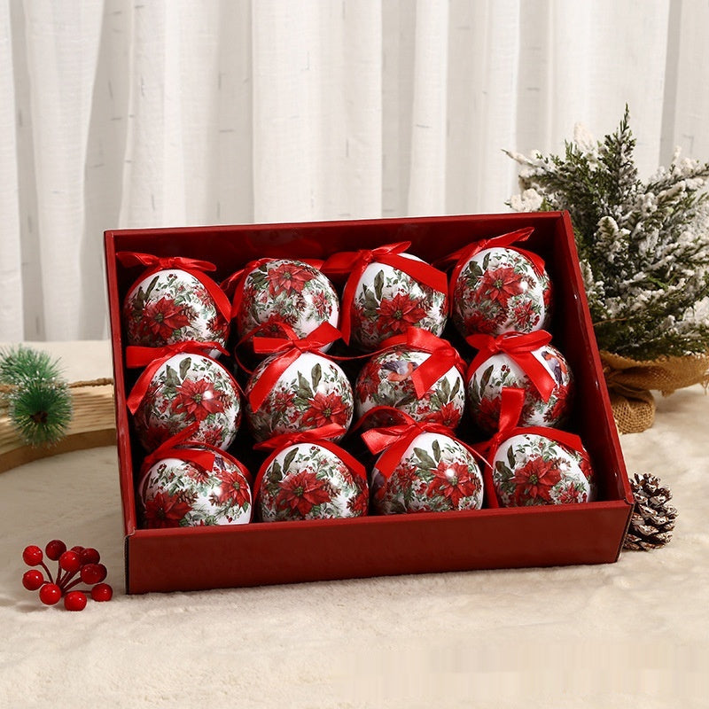 HKM-967635 Exquisite Modern Art Christmas Tree Ornaments - 8cm Foam Balls (Various Styles)