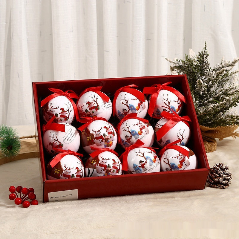 HKM-967635 Exquisite Modern Art Christmas Tree Ornaments - 8cm Foam Balls (Various Styles)