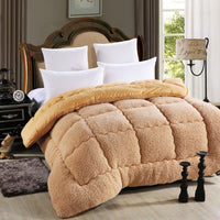 HKM-967955 Goose Down-Filled Cashmere Blanket in White, Beige, or Gray - Multiple Sizes Available