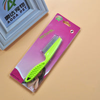 HKM-967955 Stainless Steel Needle Flea Comb for Cats and Dogs