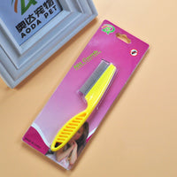 HKM-967955 Stainless Steel Needle Flea Comb for Cats and Dogs
