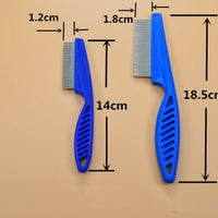 HKM-967955 Stainless Steel Needle Flea Comb for Cats and Dogs