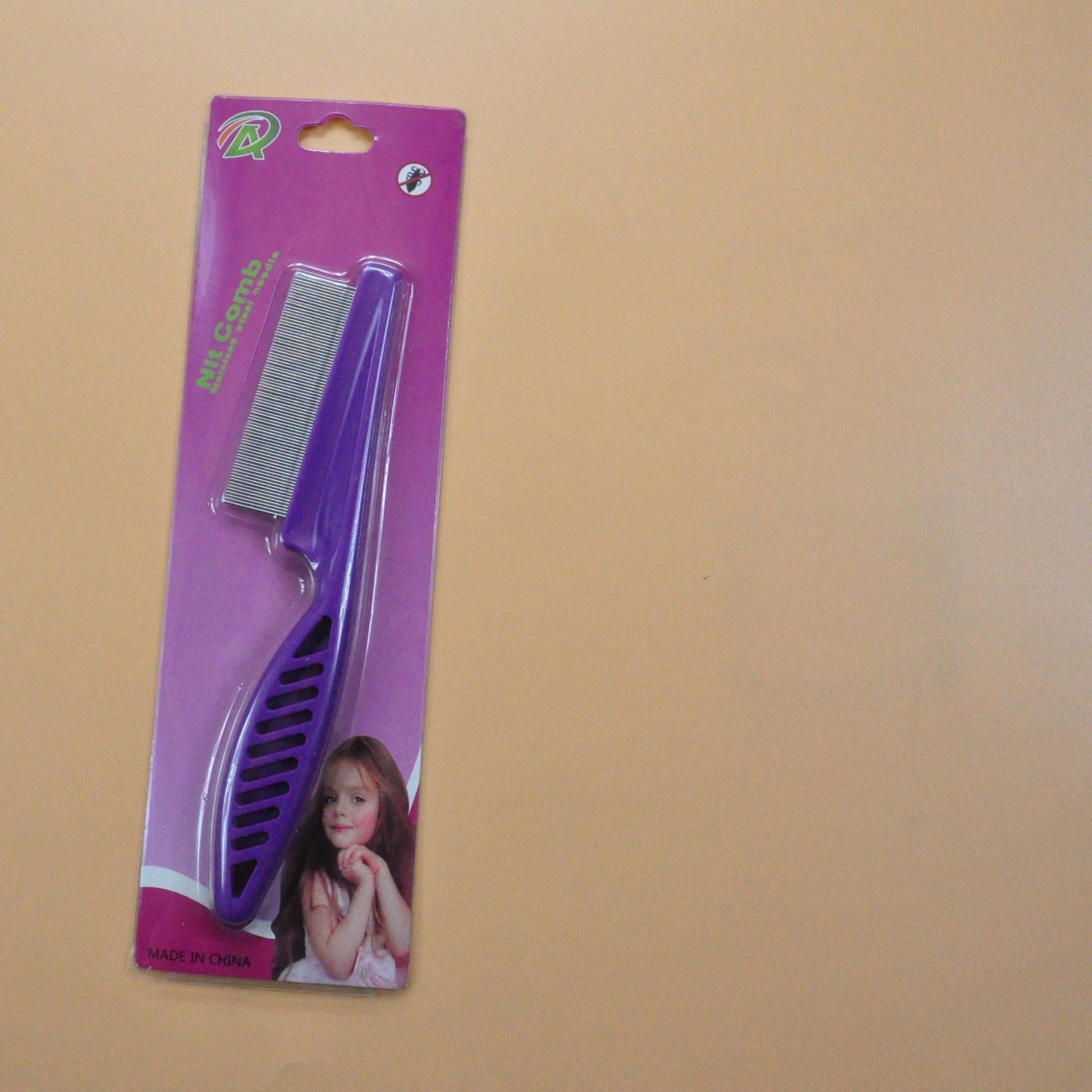 HKM-967955 Stainless Steel Needle Flea Comb for Cats and Dogs