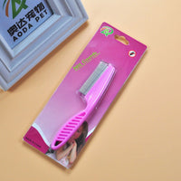 HKM-967955 Stainless Steel Needle Flea Comb for Cats and Dogs