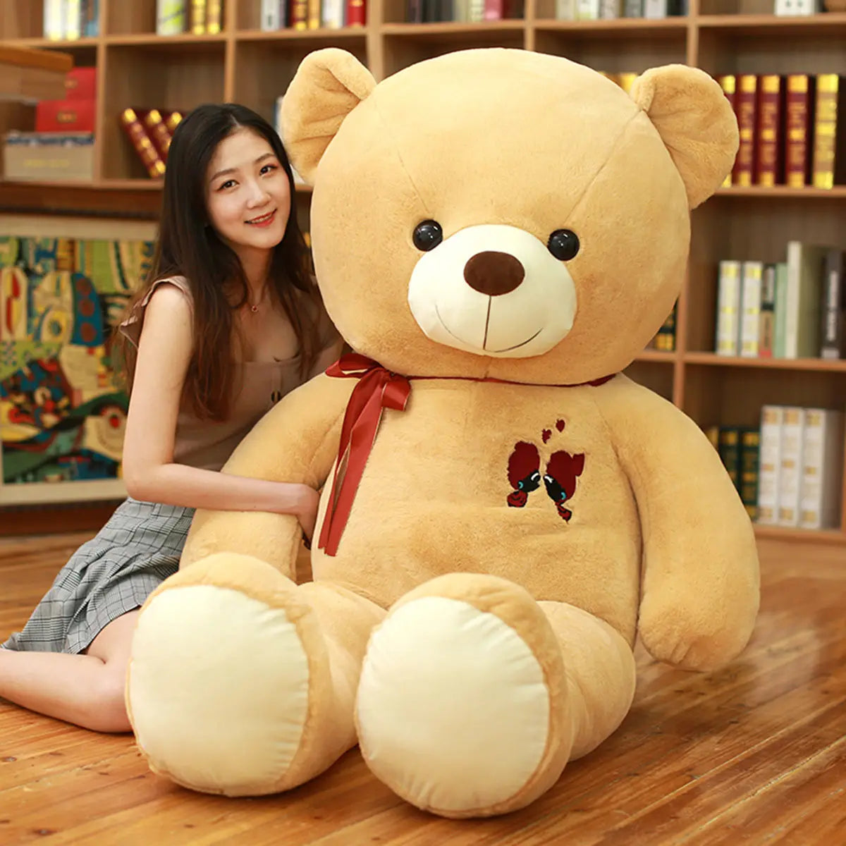 KTX-968019 Giant 180cm Soft Plush Teddy Bear Stuffed Animal for All Ages, Customizable Color and Design Options