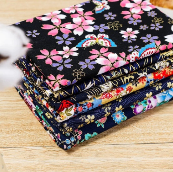 HKM-968019 Japanese Style Bronzing Cloth Fabric for Fashion and Home Decor