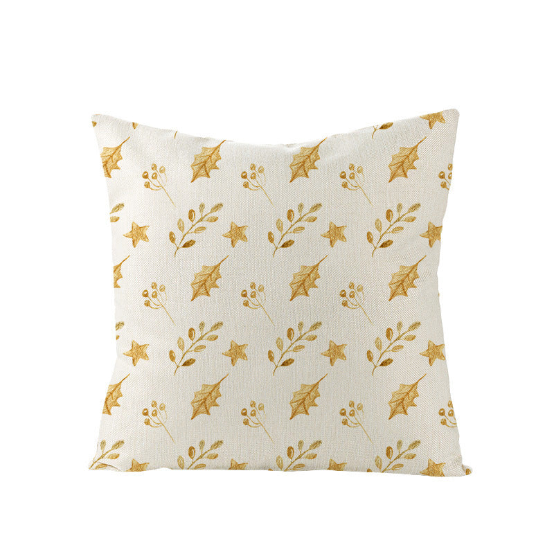 HKM-968083 Cartoon Digital Printing Christmas Pillowcase - Linen Cushion Cover 45x45CM with PP Cotton Filling