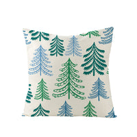 HKM-968083 Cartoon Digital Printing Christmas Pillowcase - Linen Cushion Cover 45x45CM with PP Cotton Filling