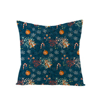 HKM-968083 Cartoon Digital Printing Christmas Pillowcase - Linen Cushion Cover 45x45CM with PP Cotton Filling