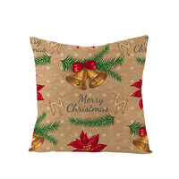 HKM-968083 Cartoon Digital Printing Christmas Pillowcase - Linen Cushion Cover 45x45CM with PP Cotton Filling