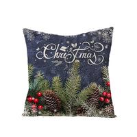 HKM-968083 Cartoon Digital Printing Christmas Pillowcase - Linen Cushion Cover 45x45CM with PP Cotton Filling