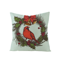 HKM-968083 Cartoon Digital Printing Christmas Pillowcase - Linen Cushion Cover 45x45CM with PP Cotton Filling