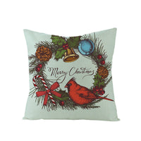 HKM-968083 Cartoon Digital Printing Christmas Pillowcase - Linen Cushion Cover 45x45CM with PP Cotton Filling