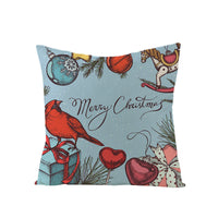 HKM-968083 Cartoon Digital Printing Christmas Pillowcase - Linen Cushion Cover 45x45CM with PP Cotton Filling