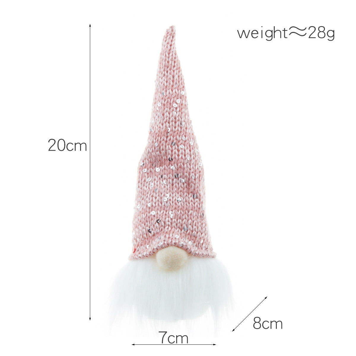 HKM-968147 Small Forest Night Lamp with Light – Faceless Doll Pendant in Red, Gray, and Pink