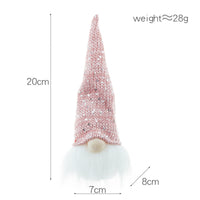 HKM-968147 Small Forest Night Lamp with Light – Faceless Doll Pendant in Red, Gray, and Pink