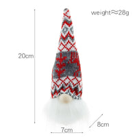 HKM-968147 Small Forest Night Lamp with Light – Faceless Doll Pendant in Red, Gray, and Pink