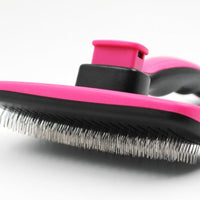 HKM-968275 Automatic Pet Grooming Comb with Stainless Steel Teeth for Dogs and Cats - Ergonomic Self-Cleaning Brush