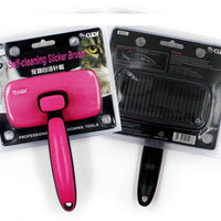 HKM-968275 Automatic Pet Grooming Comb with Stainless Steel Teeth for Dogs and Cats - Ergonomic Self-Cleaning Brush