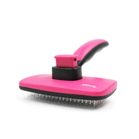 HKM-968275 Automatic Pet Grooming Comb with Stainless Steel Teeth for Dogs and Cats - Ergonomic Self-Cleaning Brush