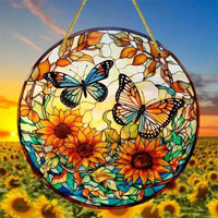HKM-968275 Creative Butterfly Theme Acrylic Wall Hanging Painting - Modern Art Decor