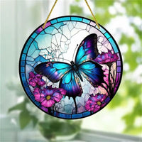 HKM-968275 Creative Butterfly Theme Acrylic Wall Hanging Painting - Modern Art Decor