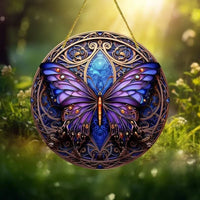 HKM-968275 Creative Butterfly Theme Acrylic Wall Hanging Painting - Modern Art Decor