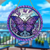 HKM-968275 Creative Butterfly Theme Acrylic Wall Hanging Painting - Modern Art Decor