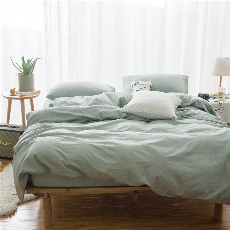 HKM-968339 Cotton Four-Piece Bedding Set with Duvet Cover and Pillowcases
