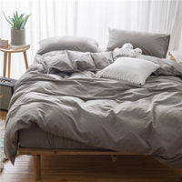 HKM-968339 Cotton Four-Piece Bedding Set with Duvet Cover and Pillowcases
