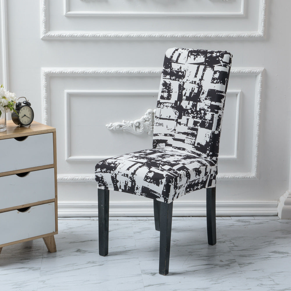 HKM-968403 Universal Polyester Stretch Chair Cover in European Classic Design – Rectangular Shape, Fits Most Chairs
