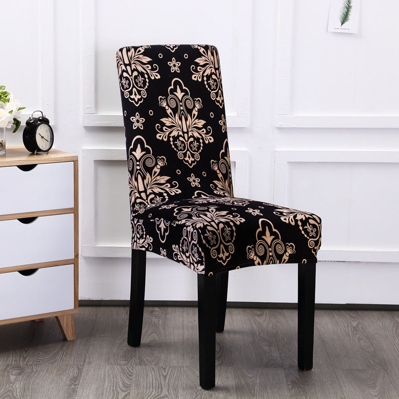 HKM-968403 Universal Polyester Stretch Chair Cover in European Classic Design – Rectangular Shape, Fits Most Chairs