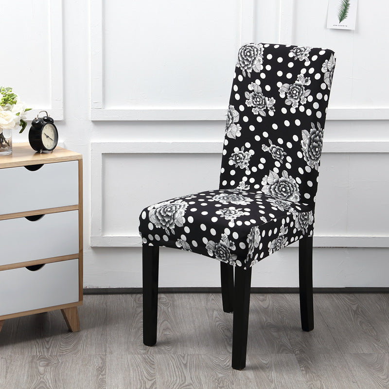 HKM-968403 Universal Polyester Stretch Chair Cover in European Classic Design – Rectangular Shape, Fits Most Chairs