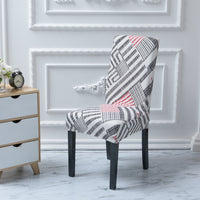 HKM-968403 Universal Polyester Stretch Chair Cover in European Classic Design – Rectangular Shape, Fits Most Chairs
