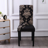 HKM-968403 Universal Polyester Stretch Chair Cover in European Classic Design – Rectangular Shape, Fits Most Chairs
