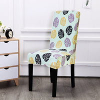 HKM-968403 Universal Polyester Stretch Chair Cover in European Classic Design – Rectangular Shape, Fits Most Chairs