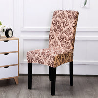 HKM-968403 Universal Polyester Stretch Chair Cover in European Classic Design – Rectangular Shape, Fits Most Chairs