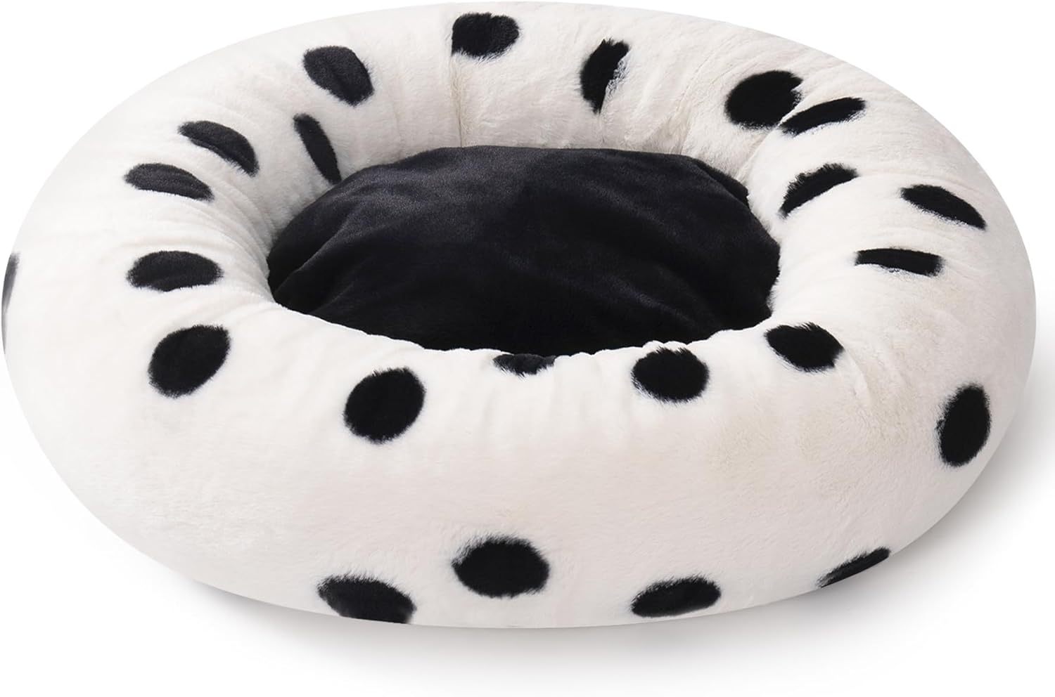 HKM-968467 Cozy Round Cat and Small Dog Bed - 23-Inch Soft Washable Bed with Non-Slip Base