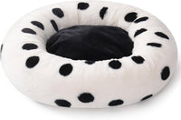 HKM-968467 Cozy Round Cat and Small Dog Bed - 23-Inch Soft Washable Bed with Non-Slip Base