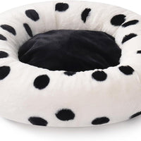 HKM-968467 Cozy Round Cat and Small Dog Bed - 23-Inch Soft Washable Bed with Non-Slip Base