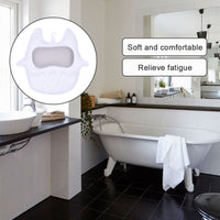 HKM-968467 Ergonomic Bath Pillow with Strong Suction Cups and Quick-Drying Mesh Fabric