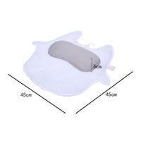 HKM-968467 Ergonomic Bath Pillow with Strong Suction Cups and Quick-Drying Mesh Fabric