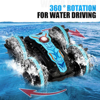 HKM-968595 Amphibious 2.4G 4x4 RC Stunt Car with Dual-Sided Driving and 360° Gesture Control for Kids