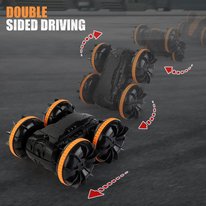 HKM-968595 Amphibious 2.4G 4x4 RC Stunt Car with Dual-Sided Driving and 360° Gesture Control for Kids