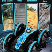 HKM-968595 Amphibious 2.4G 4x4 RC Stunt Car with Dual-Sided Driving and 360° Gesture Control for Kids
