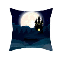 HKM-968723 Cartoon Velvet Pumpkin Head Pillowcase for Halloween Decor - 45x45cm, Geometric Design